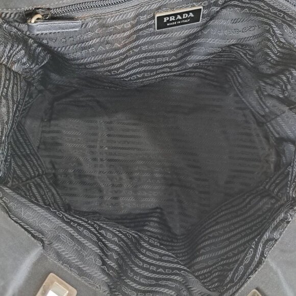 Authentic PRADA Vintage Nylon Tessuto Leather Shoulder Tote Hand Bag Black - Picture 4 of 14